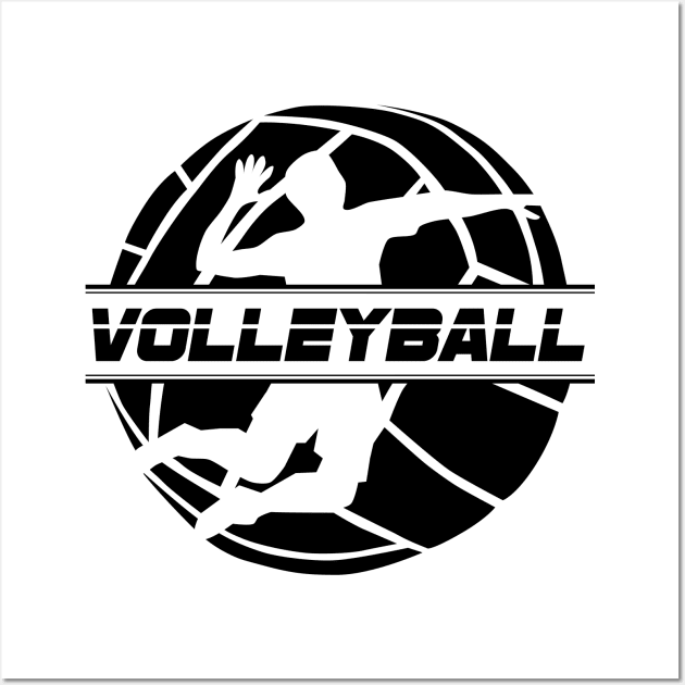 Volleyball Black Version Wall Art by AYDesign